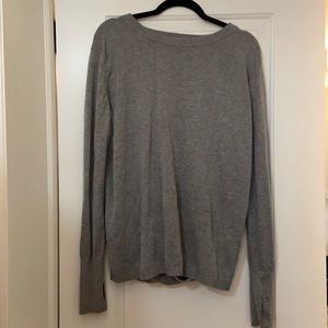Cute Lululemon draped gray sweater.